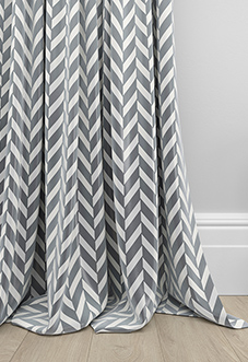 Chevron Stripe, Grey - Made to Measure Curtains